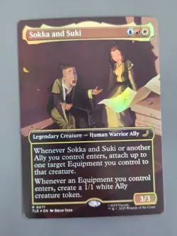 Foil Sokka and Suki (Borderless) [Avatar: The Last Airbender] MTG - Image 1