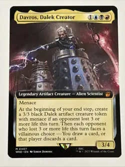 MTG Doctor Who Davros, Dalek Creator Extended Art 0407 NM Mythic - Image 1