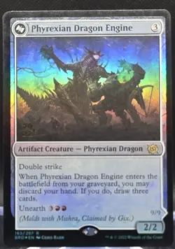 Phyrexian Dragon Engine #163 The Brothers' War Foil Promo Rare - Image 1