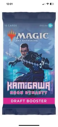 Magic the Gathering: Kamigawa Neon Dynasty Draft Booster Pack Sealed - Image 1