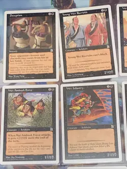 MTG Portal Three Kingdoms English Set - Blue & Black Commons (17 Near Mint) - Image 2