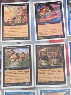 MTG Portal Three Kingdoms English Set - Blue & Black Commons (17 Near Mint) - Image 3