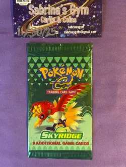 Empty Ho-oh artwork Skryidge Se Pokemon Card Opened Pack - Image 1
