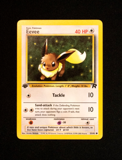 Pokemon TEAM ROCKET : Eevee 1st Edition 55/82 PACK FRESH NM - Image 1