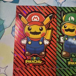 4 Box Hits Cracked Ice Holo Rainbow Mario And Luigi Pikachu Ponchos Pokemon - Image 2