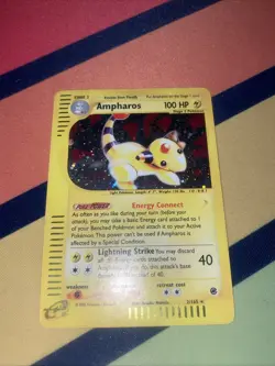 Pokemon Ampharos Holo Rare E-Reader 2/165 Expedition Base Set - Image 1