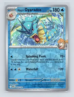 Pokemon TCG Misty's Gyarados 049/182 SV10: Destined Rivals Reverse Holo NM - Image 1