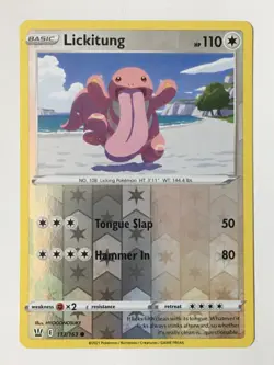 Lickitung 113/163 Reverse Holo Common Battle Styles Pokemon Pack Fresh Near Mint - Image 1