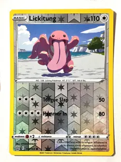 Lickitung 113/163 Reverse Holo Common Battle Styles Pokemon Pack Fresh Near Mint - Image 5