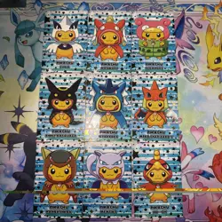 9 Set Gold Star Holo Poncho Pikachu Pokemon Rayquaza Gyarados Charizard Magikarp - Image 1