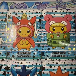9 Set Gold Star Holo Poncho Pikachu Pokemon Rayquaza Gyarados Charizard Magikarp - Image 4