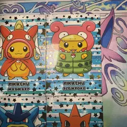 9 Set Gold Star Holo Poncho Pikachu Pokemon Rayquaza Gyarados Charizard Magikarp - Image 5
