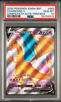 2020 Pokemon Sword & Shield Black Star Promos Charizard V #SWSH050 PSA 10 GEM MT - Image 1