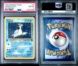 2000 Pokemon 1st Edition Lapras 10/62 Fossil Holo Rare - Image 1