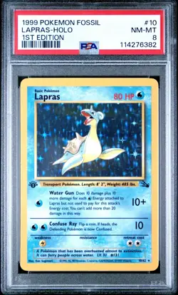 2000 Pokemon 1st Edition Lapras 10/62 Fossil Holo Rare - Image 2