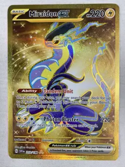 Miraidon ex Gold Hyper Rare 253/198 Pokemon TCG - Scarlet & Violet Base Holo NM - Image 1