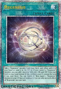 YUGIOH ALIN-EN059 Regenesis Quarter Century Secret Rare 1st Edition NM - Image 1