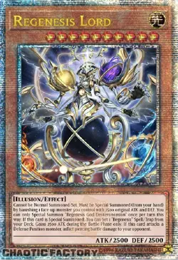 YUGIOH ALIN-EN017 Regenesis Lord Quarter Century Secret Rare 1st Edition NM - Image 1