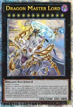 YUGIOH ALIN-EN000 Dragon Master Lord Quarter Century Secret Rare 1st Edition NM - Image 1