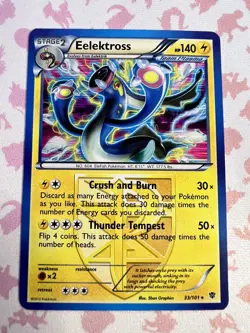 Eelektross 33/101 Holo Rare Black & White Plasma Blast Pokemon Card - Image 1