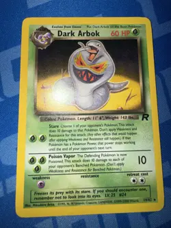 Pokemon Dark Arbok Card 19/82 Non-Holo Rare, Team Rocket Series (LP) - Image 1