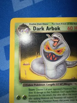Pokemon Dark Arbok Card 19/82 Non-Holo Rare, Team Rocket Series (LP) - Image 2