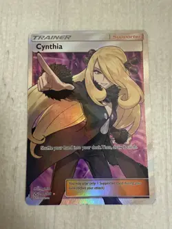Cynthia (Full Art) 148/156 Sm-Ultra Prism Holo Trainer Supporter Card 2018 - Image 1