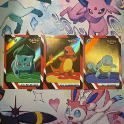Squirtle Charmander Bulbasaur Gold Box Hits Pokemon Kanto Set Non TCG Peru Cards - Image 1