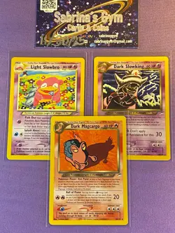 Light Slowbro Dark Magcargo 18 Slowking 20/105 Rare Neo Destiny Pokemon Card - Image 1