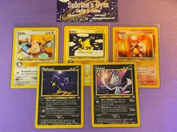 Cleffa Elekid Magby Murkrow Sneasel Rare Neo Genesis Pokemon Card - Image 1