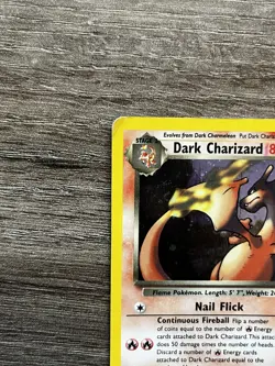 Pokemon TCG Dark Charizard 4/82 Holo Rare Card Team Rocket DMG Swirl 🌀 - Image 4