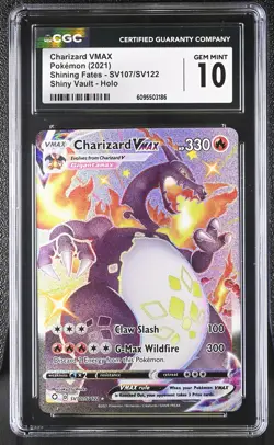 CGC 10 Charizard VMAX SV107/SV122 Shiny Vault Shining Fates Pokemon Card - Image 1