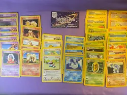 Played/Damaged Base Set Pokemon Card Lot Uncommon Common - Image 1