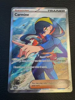 Carmine 204/167 NM Ultra Rare Full Art 2024 Pokemon SV Twilight Masquerade Card - Image 1