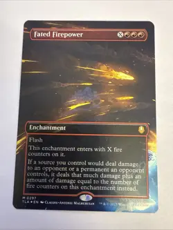 MtG TCG: Avatar TLA, Fated Firepower (Borderless) FOIL #0297 Mythic - Image 1