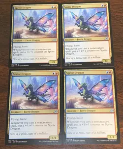 (X4) Sprite Dragon 211/274 Ikoria Magic The Gathering MTG NEW UNPLAYED - Image 1
