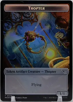 🧙Thopter/Dog Token 0020/0001 Foil MKM Murder at Karlov Manor MTG - Image 1