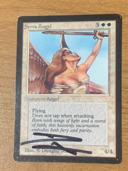 Beta Serra Angel Magic The Gathering signed Doug Shuler - Image 1