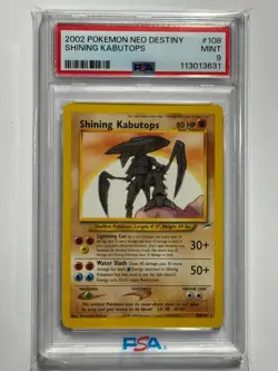 Pokemon Neo Destiny Shining Kabutops #108 PSA 9 Mint - Image 1