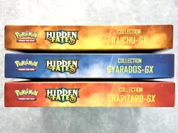 Pokemon Hidden Fates GX Collection Box Set - Charizard Raichu Gyarados - Sealed - Image 4