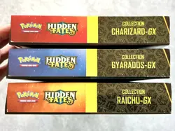 Pokemon Hidden Fates GX Collection Box Set - Charizard Raichu Gyarados - Sealed - Image 5