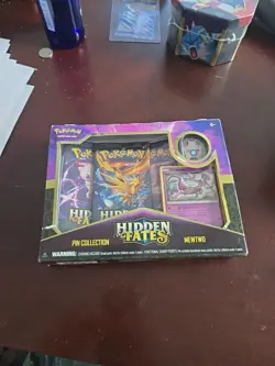 Pokemon TCG Hidden Fates Mewtwo Pin Collection Box 2019 Booster Packs, 3-Pack - Image 1