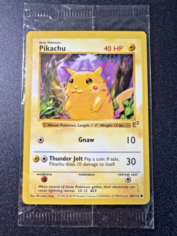 Sealed 1999 Pikachu E3 Stamp Base Set 58/102 - Red Cheeks #58 Pokemon Card - Image 1