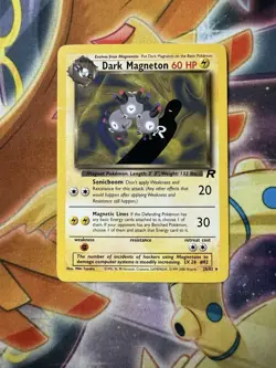 Dark Magneton (28) Rare Unlimited Team Rocket 28/82 HP Pokemon TCG - Image 1