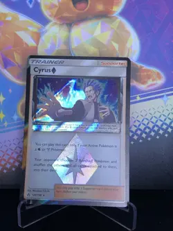 CYRUS PRISM STAR 120/156 ULTRA PRISM SUN & MOON POKEMON (HOLO RARE, NM) - Image 1