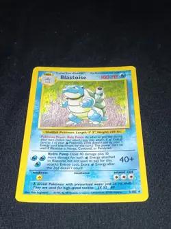 1999 Pokemon Base Set Error Mirror Holo/No Stars - Blastoise Holo Rare 2/102 - Image 1
