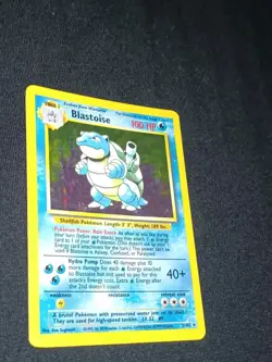 1999 Pokemon Base Set Error Mirror Holo/No Stars - Blastoise Holo Rare 2/102 - Image 3