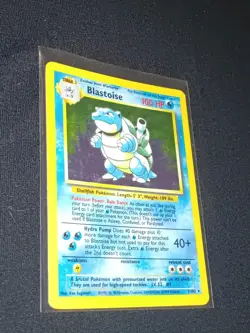 1999 Pokemon Base Set Error Mirror Holo/No Stars - Blastoise Holo Rare 2/102 - Image 4