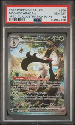 2023 Pokemon Pal En-Paldea Evolved #256 Meowscarada Ex SIR PSA 10 - Image 1