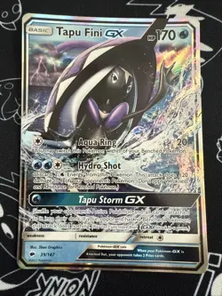 Tapu Fini GX 39/147 Ultra Rare Holo Pokemon 2017 Burning Shadows - NM - Image 1